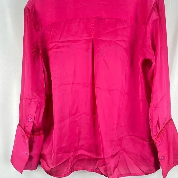 Rachel Antonoff Hot Pink Top Pajama Blouse women’s Small - Picture 9 of 9